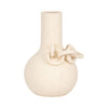 White/Ivory Ring Vase, 12"