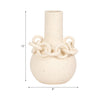 White/Ivory Ring Vase, 12"