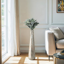  Medium Glass Floor Vase, 26" Tall