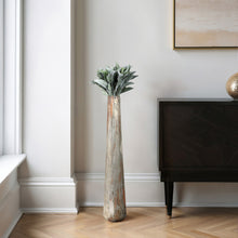  Large Glass Floor Vase, 34" tall