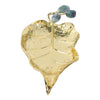 Metal & Glass Gold Tray, 14"