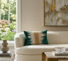 Emerald and Gold Holiday Lumbar Pillow
