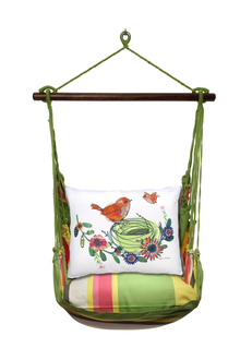  Fresh Lime Stripes in Nest Pillow Swing Set, 4 Pieces