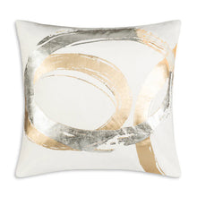  White, Gold & Silver Pillow