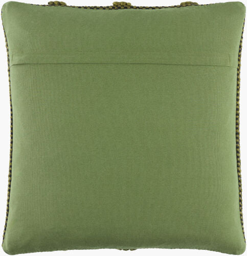 Olive Black Woven Pillow