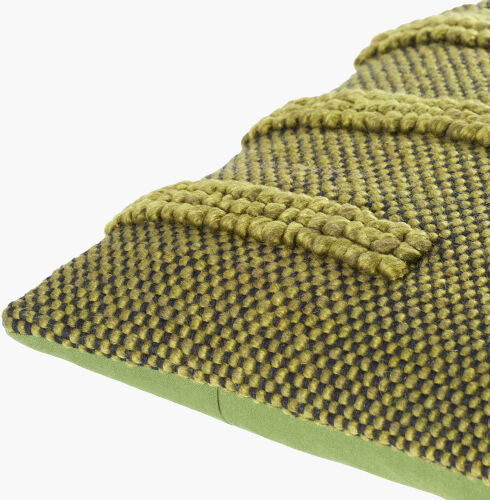 Olive Black Woven Pillow