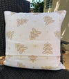Feliz Navidad White, Gold & Red Pillow