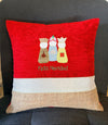 Feliz Navidad Red  Three Kings Pillow