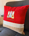 Feliz Navidad Red  Three Kings Pillow