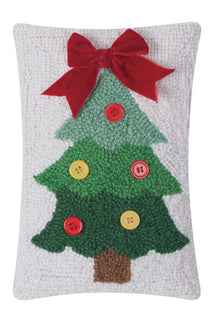  Christmas Tree Ribbon Rectangular Pillow