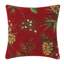  Red Christmas Pine Cone Pillow