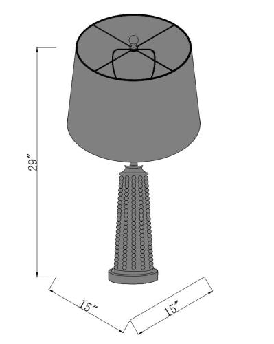 Wood Balls Base Table Lamp