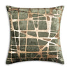 Abstract Green & Gold Pillow, 22"