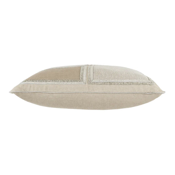 Linen Beaded Beige Pillow