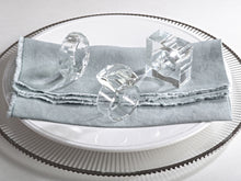  Square Crystal Napkin Ring, Each