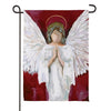 Praying Angel Suede Garden Flag