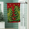 Twin Christmas Trees Suede House Large Flag