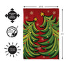 Twin Christmas Trees Suede House Large Flag