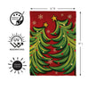 Twin Christmas Trees Suede Garden Flag