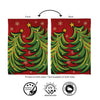 Twin Christmas Trees Suede Garden Flag