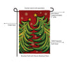 Twin Christmas Trees Suede Garden Flag