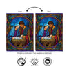Stained Glass Holy Night Suede House Flag