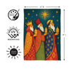 The Three Kings Suede Garden Flag