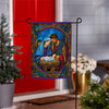 Stained Glass Holy Night Suede Flag Garden