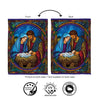Stained Glass Holy Night Suede Flag Garden