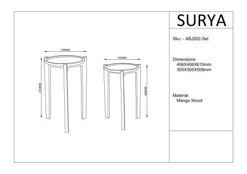 Wood Nesting Tables, Set 2