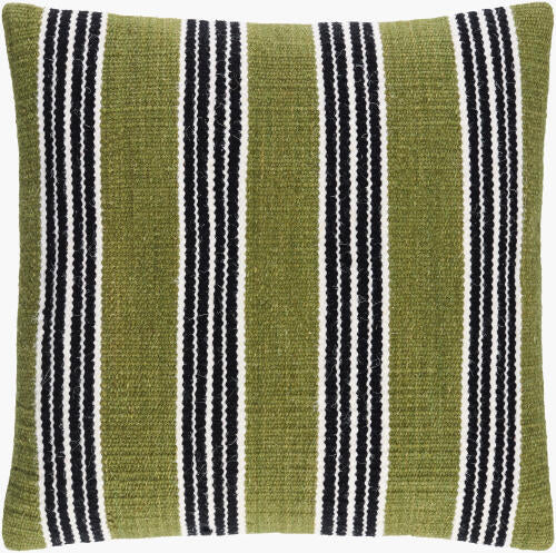 Olive Green & Black Pillow