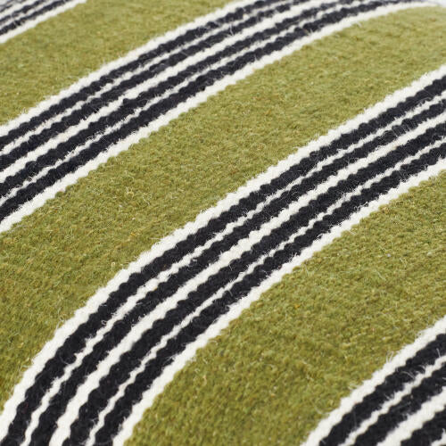 Olive Green & Black Pillow