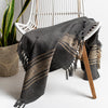 Charcoal & Beige Throw