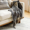 Charcoal & Beige Throw
