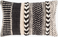  Beige & Black Lumbar Pillow