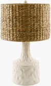 Seagrass & White Ceramic Base Table Lamp