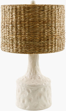  Seagrass & White Ceramic Base Table Lamp