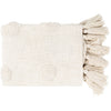 Ivory Throw With Big Tassels