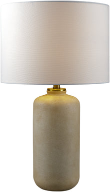  Washed Cream Cream Base, White Linen Shade Table Lamp