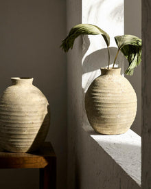  Rust Glazed Ceramic Vase, 17" High