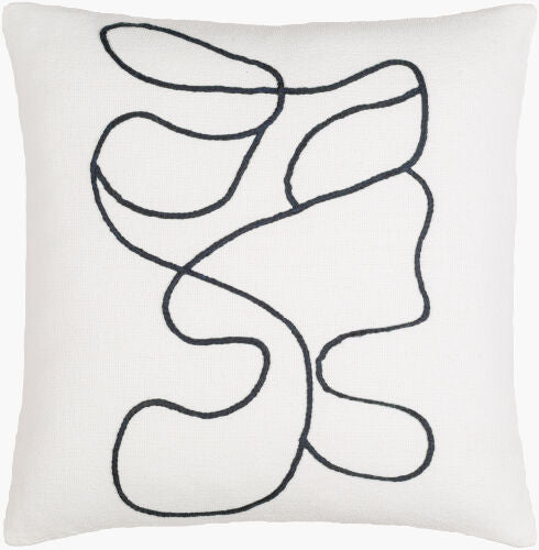 Black & White Abstract Pillow