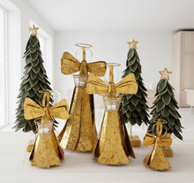  Gold Angel with Glass, 20.5" Tall