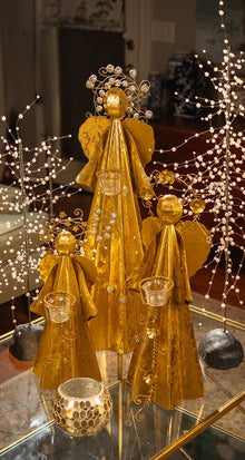  Archangel With Glass, 24" Tall