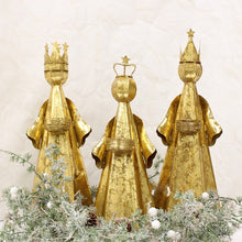  Three Kings Wisemen Gold Leafed, 14" Tall