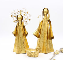  Gold Leafed Nativity, Set 3, 14" Tall