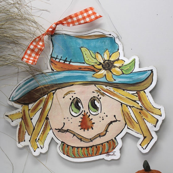 Handpainted Scarecrow Door Decor, 19.5" Tall
