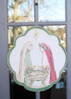 Hand Painted Door Décor, Holy Family, 24" Tall