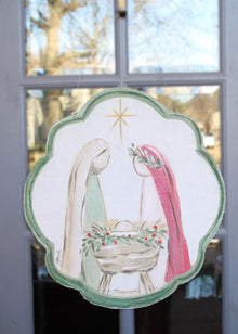  Hand Painted Door Décor, Holy Family, 24" Tall