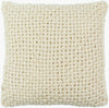 Knife Edge Taupe/Ivory Pillow