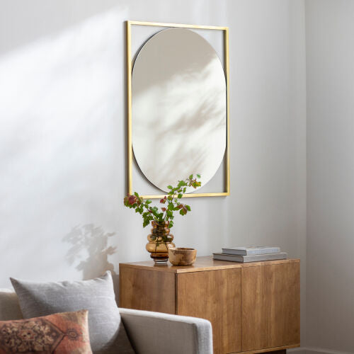 Oval Mirror Gold Frame